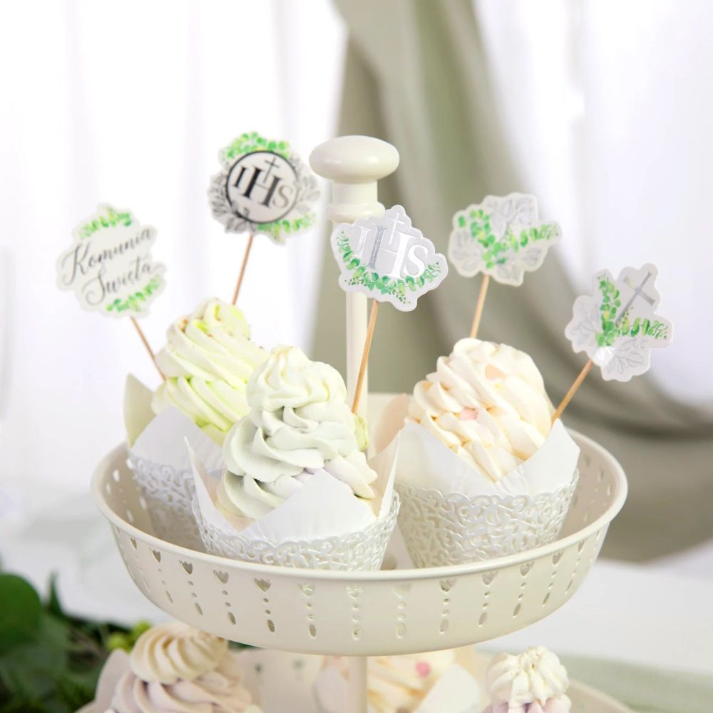 Decorative muffin toppers - Holy Communion, 5 pcs.