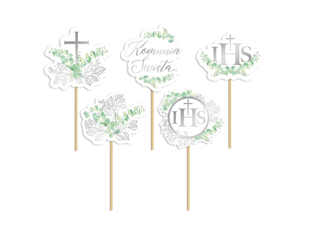 Decorative muffin toppers - Holy Communion, 5 pcs.