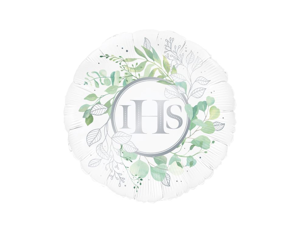 Foil balloon, IHS - round, 45 cm