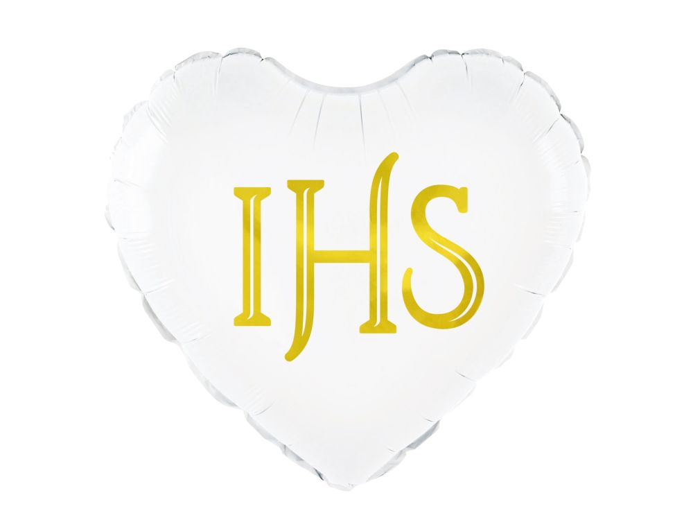 Foil balloon, IHS - heart, 45 cm