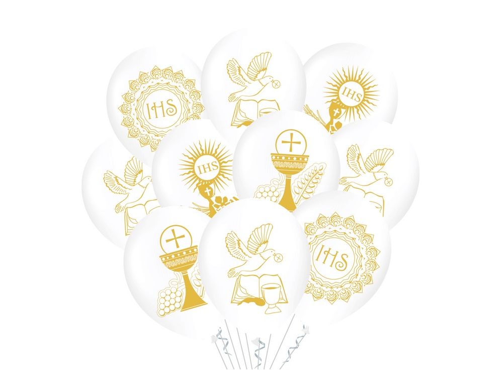 Latex balloons Communion - mix 30 cm 10 pcs