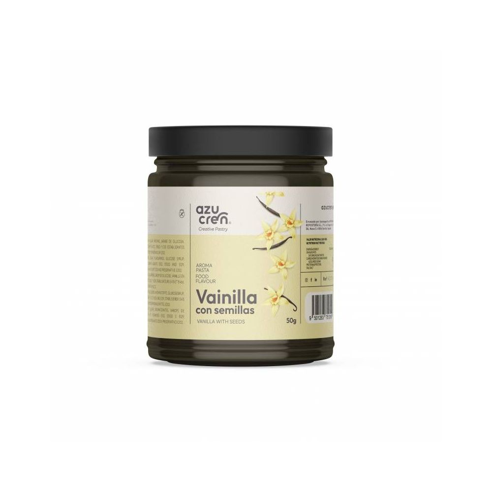 Aromat w kremie, pasta smakowa - Azucren - Wanilia z ziarenkami, 50 g