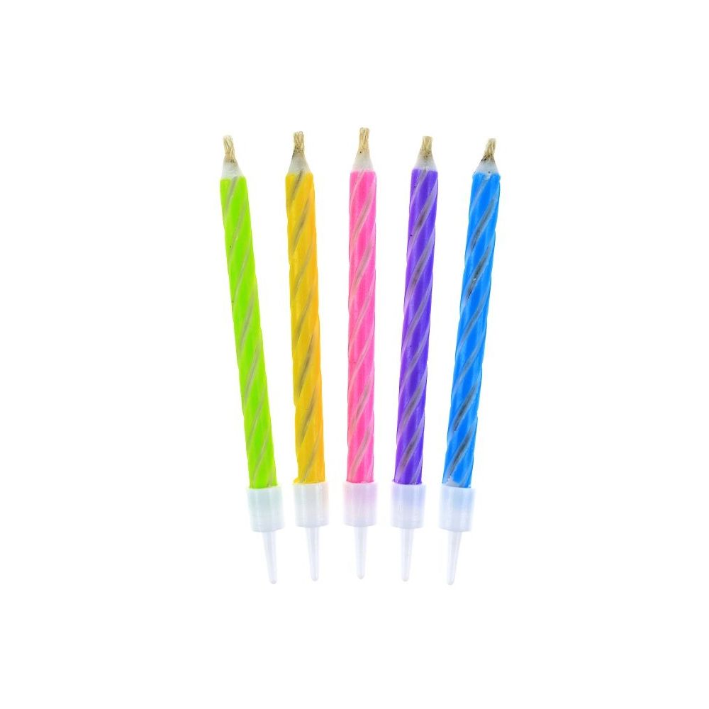 Birthday candles - GoDan - non-extinguishable, mix, 10 pcs.