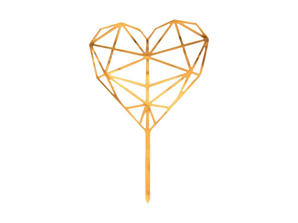 Acrylic cake topper Heart - GoDan - gold