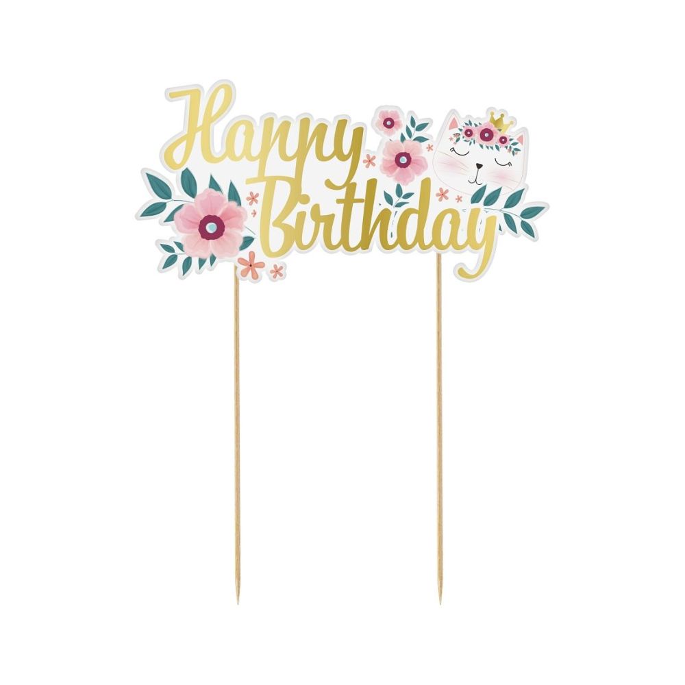 Cake topper - GoDan - Happy Birthday, cat