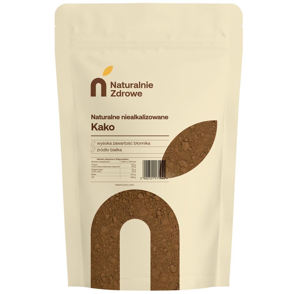 Natural cocoa powder - Naturalnie Zdrowe - non-alkalized, 1 kg