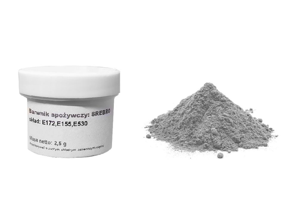 Food coloring powder - FunkyColor - silver, 2,5 g