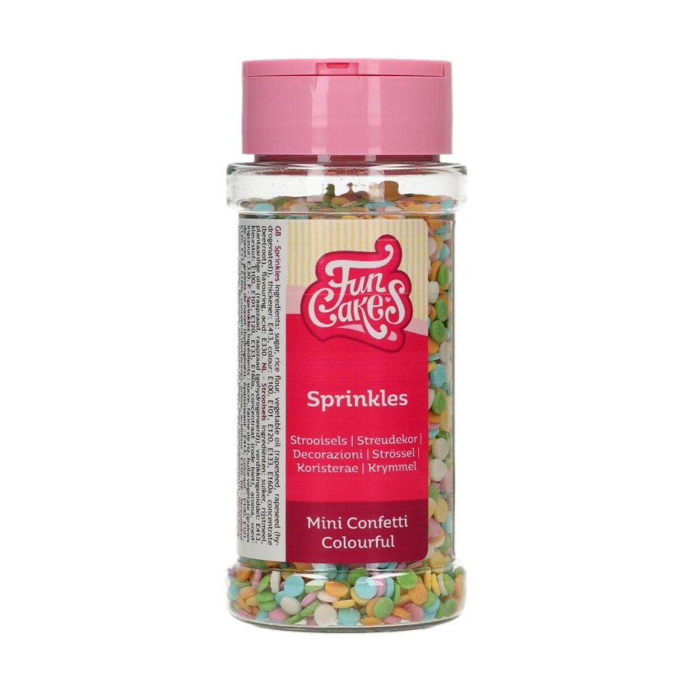 Sugar sprinkles - FunCakes - Mini Confetti Colourful, 60 g