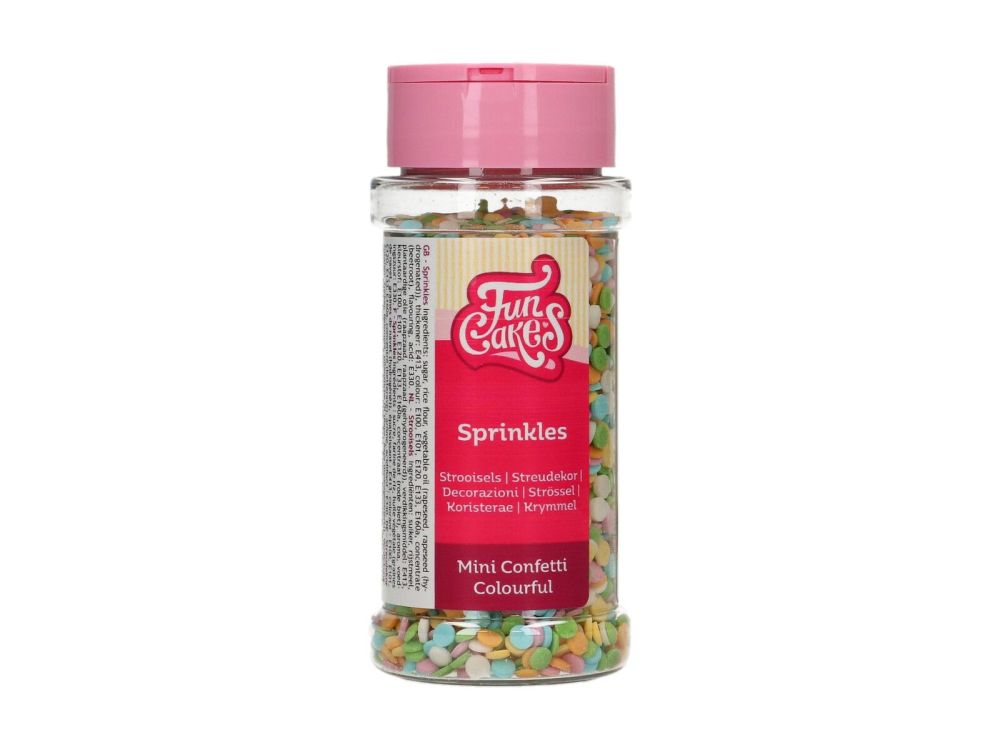 Posypka cukrowa - FunCakes - mini konfetti, pastelowy mix, 60 g