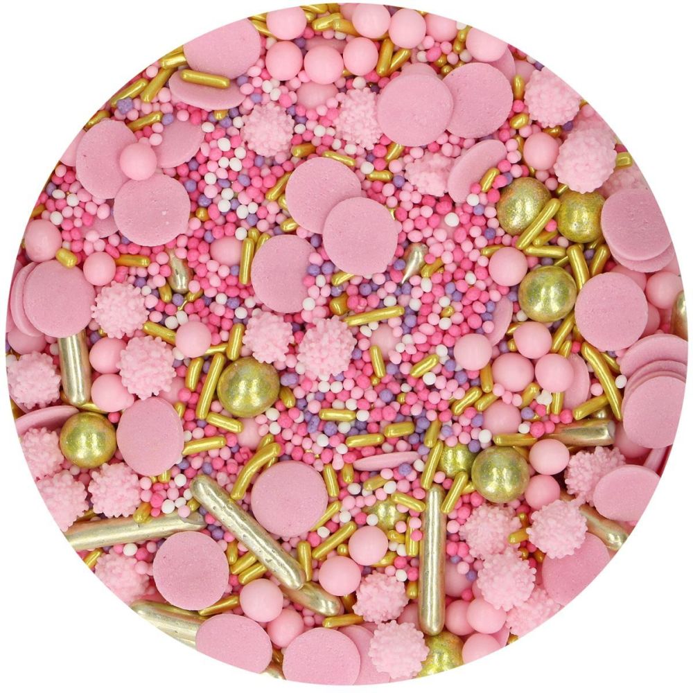 Sugar sprinkles - FunCakes - Glamor Pink, mix, 180 g