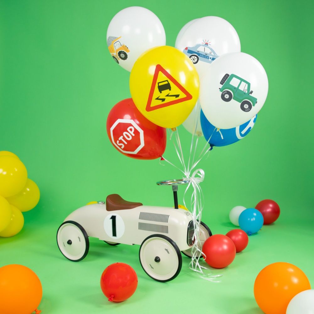 Latex balloons - Cars, mix, 30 cm, 9 pcs.