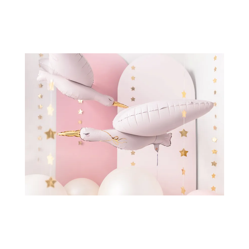 Foil balloon - PartyDeco - Stork, 100 x 43 cm