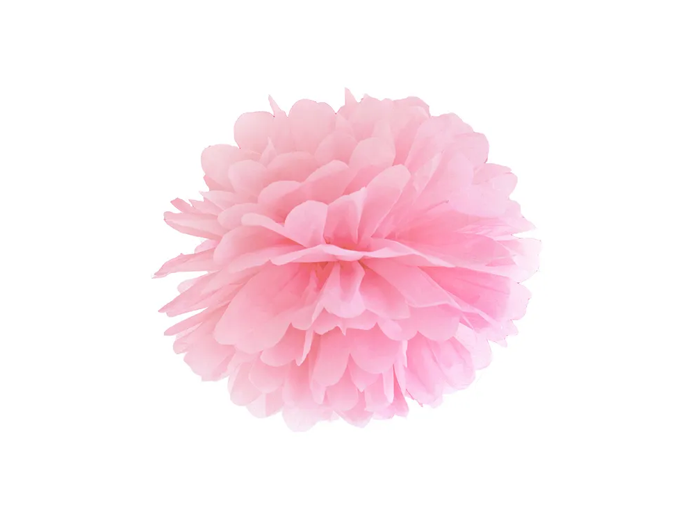 Tissue paper decoration - PartyDeco - Pompom, light pink, 25 cm