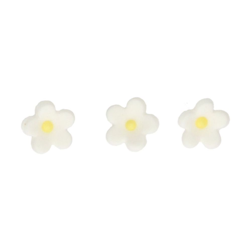 Sugar decorations - FunCakes - White Blossoms Set, 64 pcs.