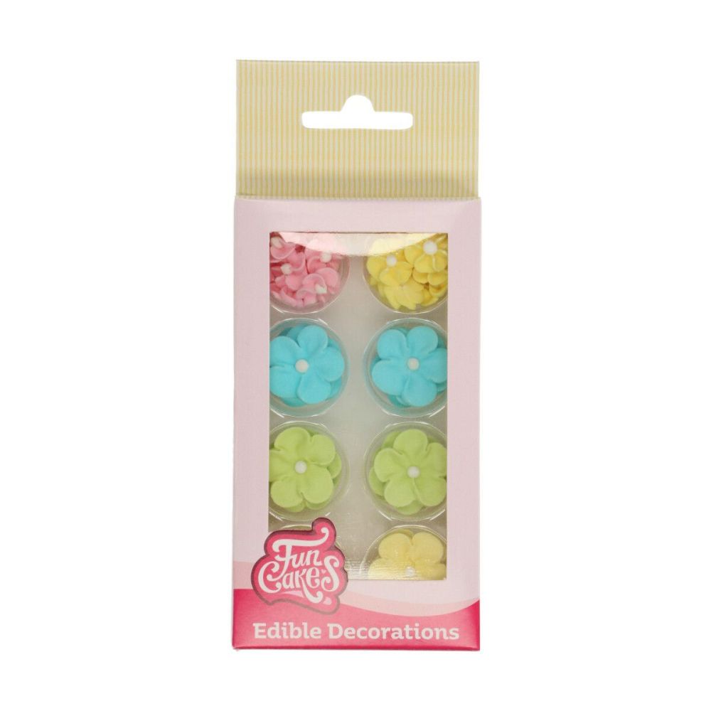 Sugar decorations - FunCakes - Blossoms, colorful mix, 32 pcs.