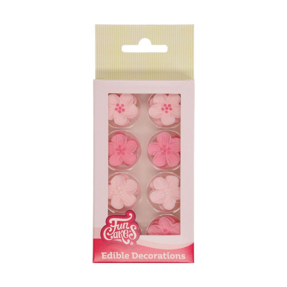 Sugar decorations - FunCakes - Flower, pink mix, 24 pcs.