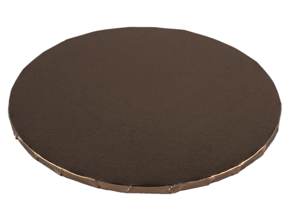 Cake base, round - thick, brown, 25 cm