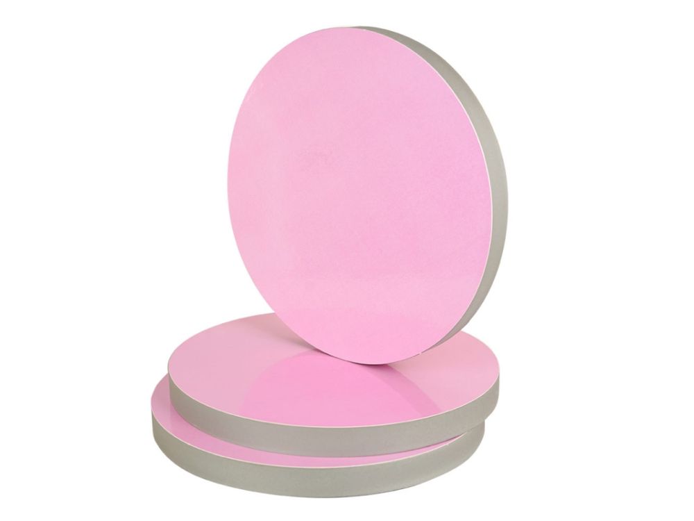 Round cake base - thick, polystyrene, pink, 28 cm
