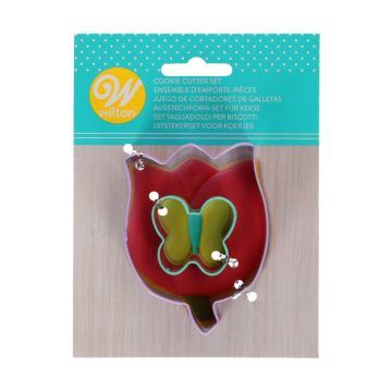 Set of cookie cutters - Wilton - Flower and Butterfly, 2 pcs.