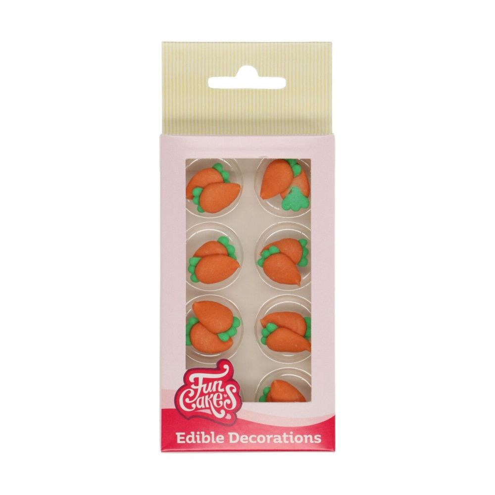 Sugar decorations - FunCakes - carrots, 16 pcs.