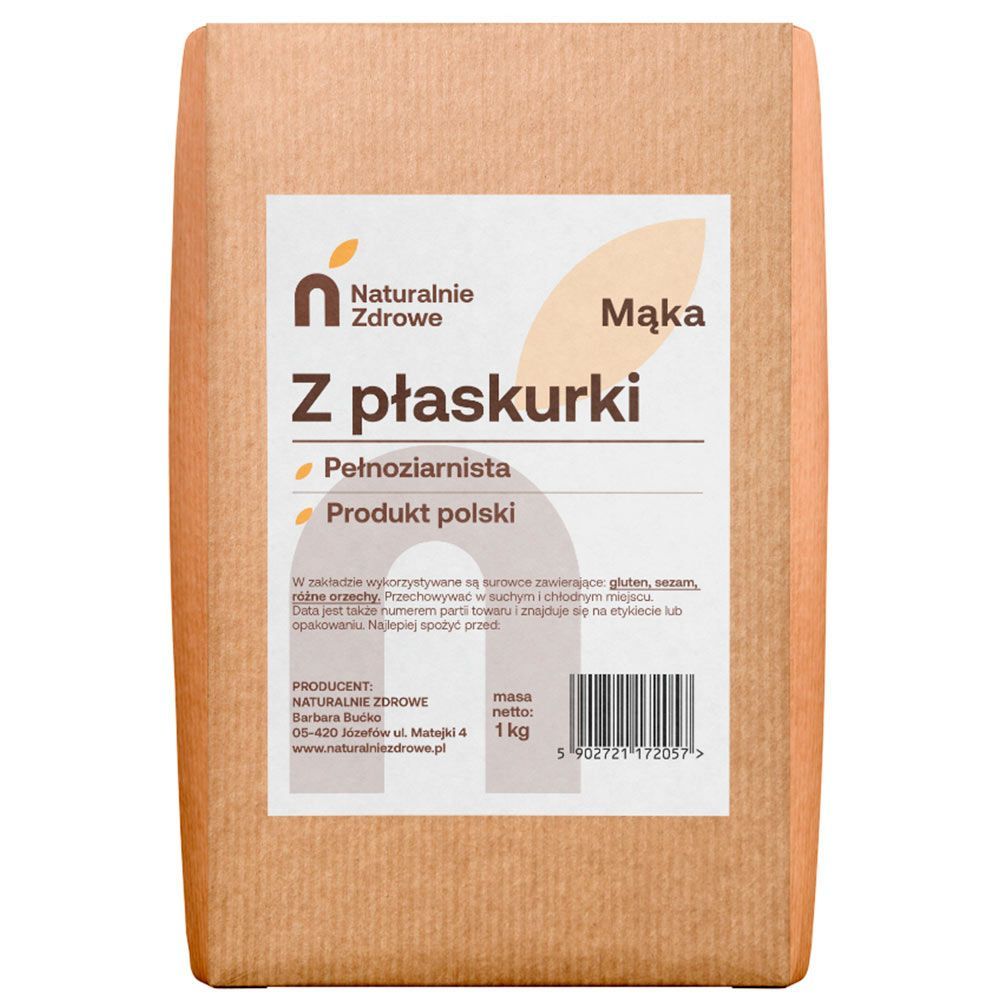 Mąka z Płaskurki - Naturalnie Zdrowe - pełnoziarnista, typ 2000, 1 kg