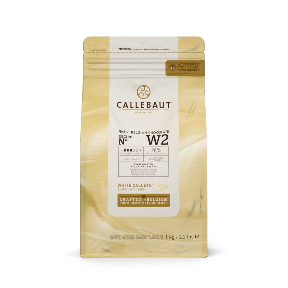 Czekolada belgijska w pastylkach - Callebaut - biała, 1 kg