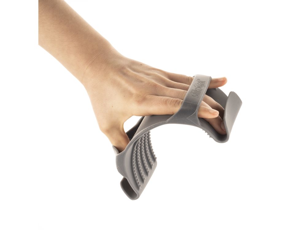 Łapka kuchenna, silikonowa - SilikoMart - Grippy, szara