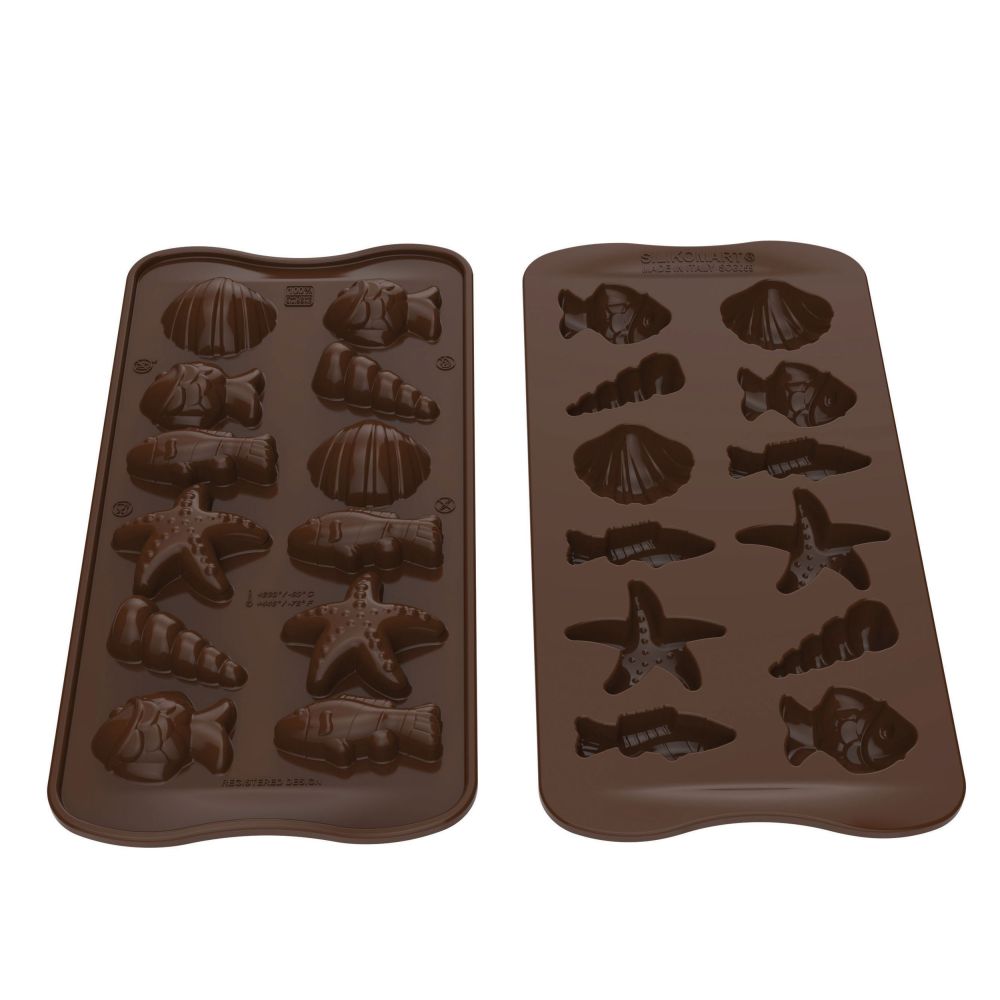 Forma silikonowa do czekoladek 3D - SilikoMart - Choco Friture, 12 szt.