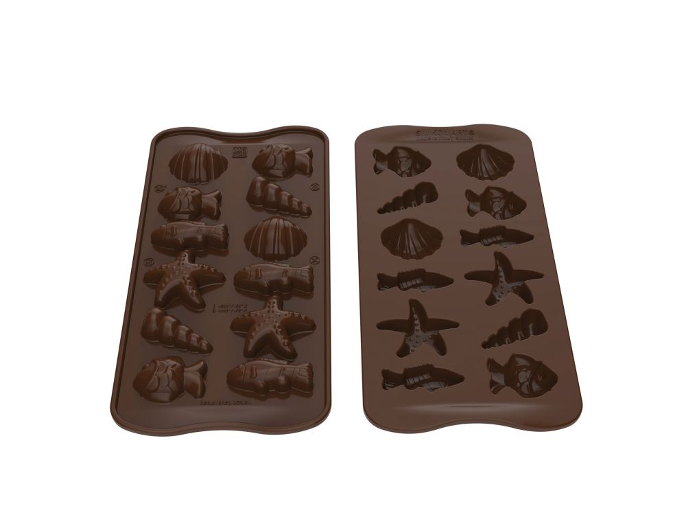 Forma silikonowa do czekoladek 3D - SilikoMart - Choco Friture, 12 szt.