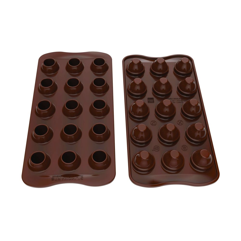 Silicone mold for 3D chocolates - SilikoMart - Choco Egg, 15 szt.