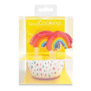 Muffin cases and toppers - ScrapCooking - Rainbow, 24 pcs.