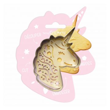 Cutter, mold with a template for cookies - ScrapCooking - Unicorn