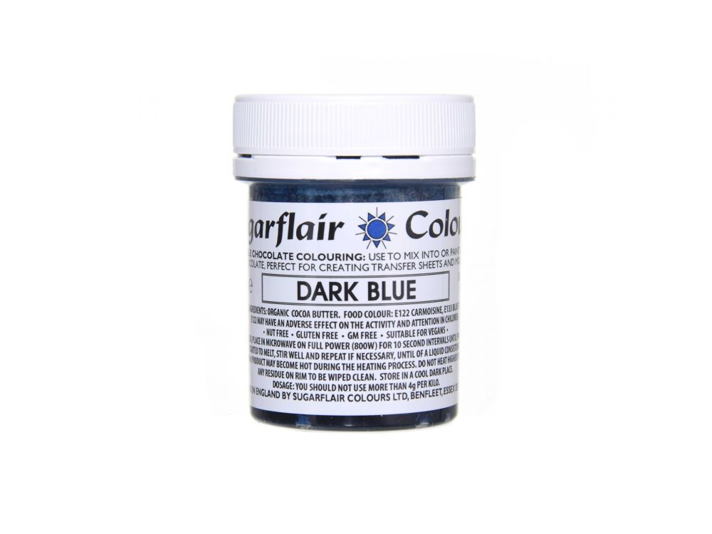 Barwnik do czekolady - Sugarflair - Dark Blue, 35 g