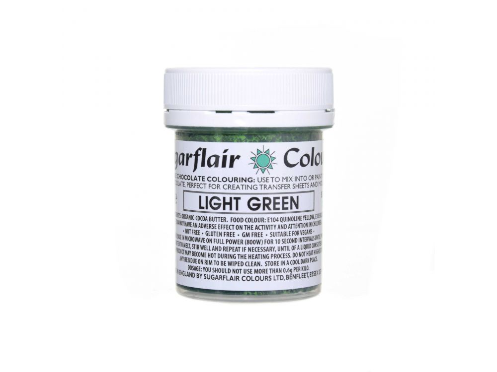 Chocolate dye - Sugarflair - light green, 35 g