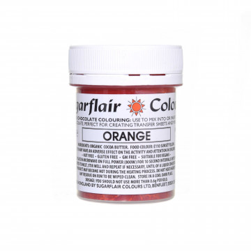 Chocolate dye - Sugarflair - orange, 35 g