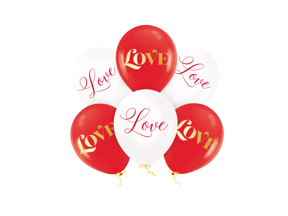 Eco Latex Balloons - Love mix 30 cm 6 pcs
