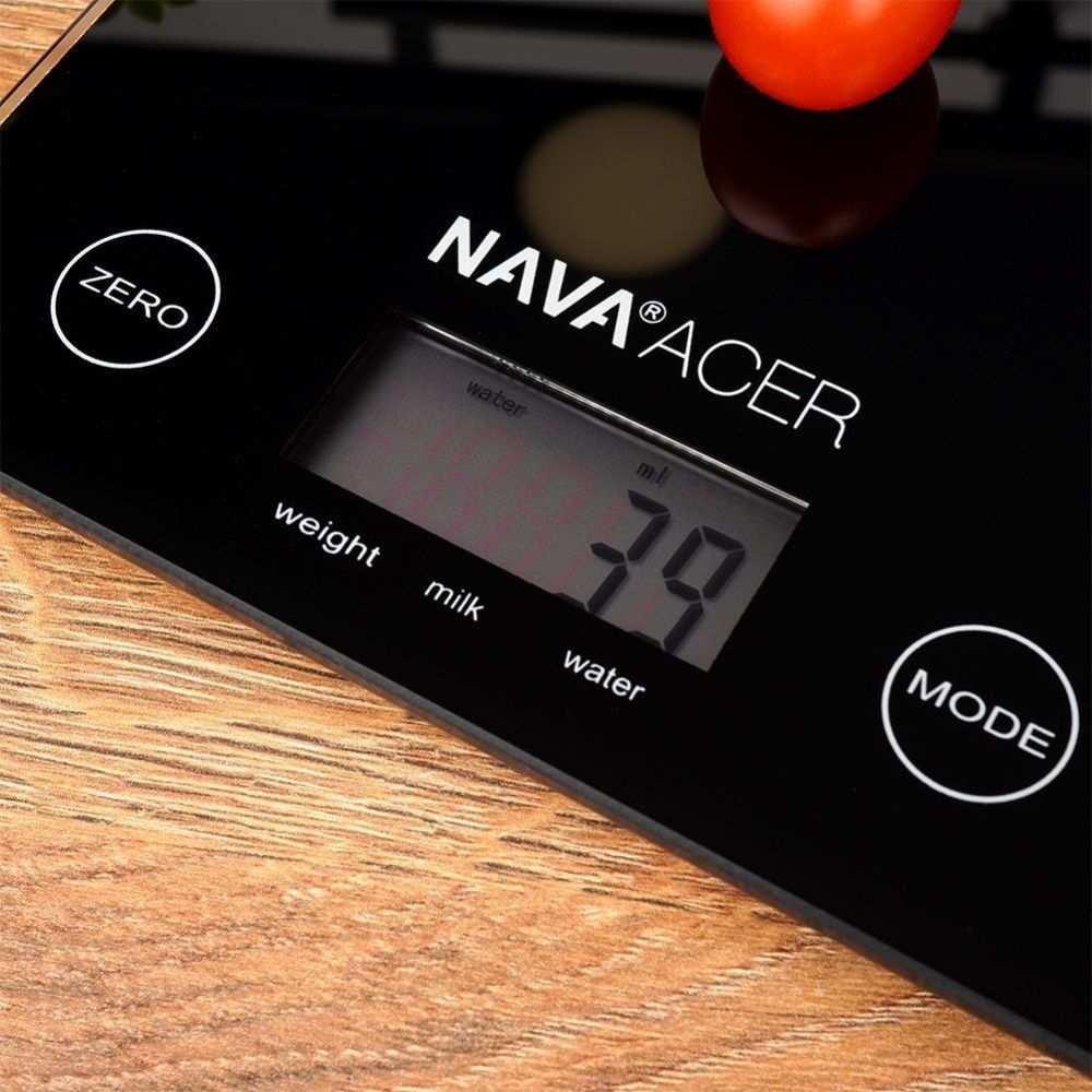 Kitchen scale, digital - Nava - black, up to 5 kg