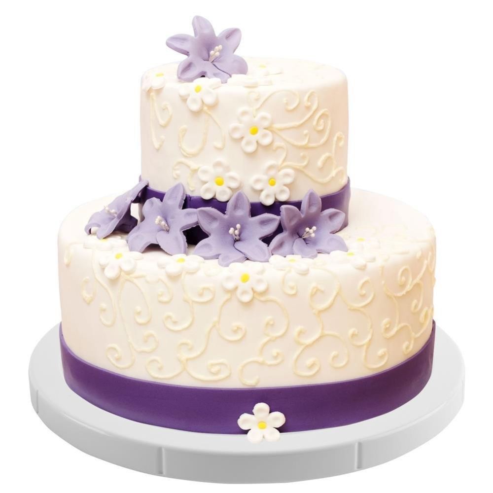 Rotating cake stand - Orion - white, 4 x 27 cm