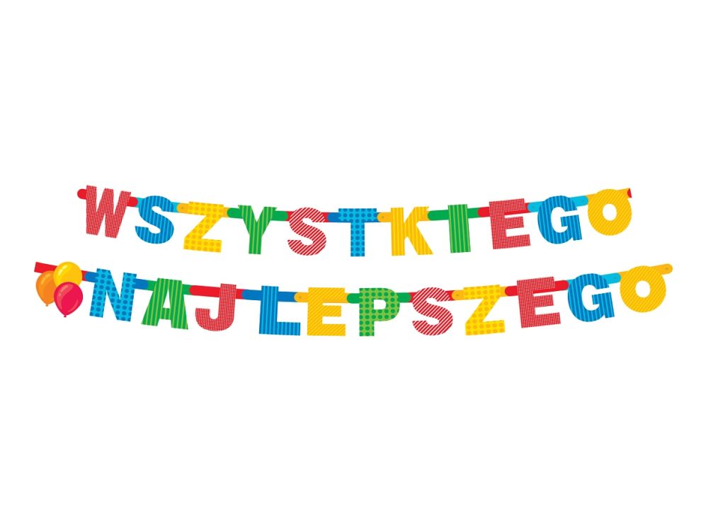 Decorative garland - Godan - Wszystkiego Najlepszego, 230 cm