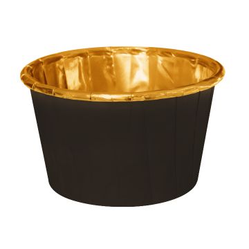 Muffin cases - black and gold, 50 x 40 mm, 50 pcs.
