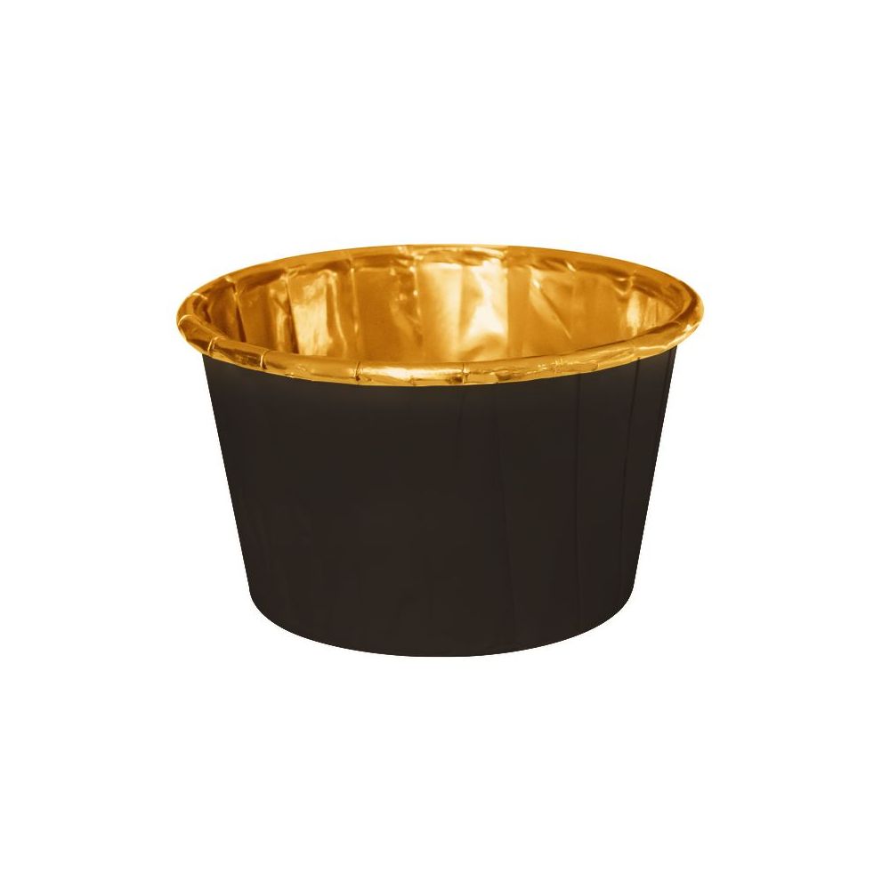 Papilotki na muffinki - czarno-złote, 50 x 40 mm, 50 szt.