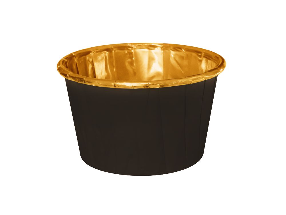 Muffin cases - black and gold, 50 x 40 mm, 50 pcs.