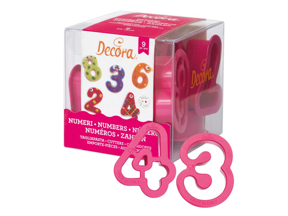 Set of cookie cutters - Decora - numbers, small, 9 pcs.