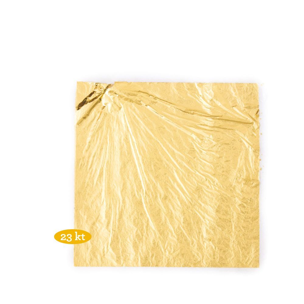 Edible gold in leaves - Decora - 86 x 86 mm, 5 pcs.