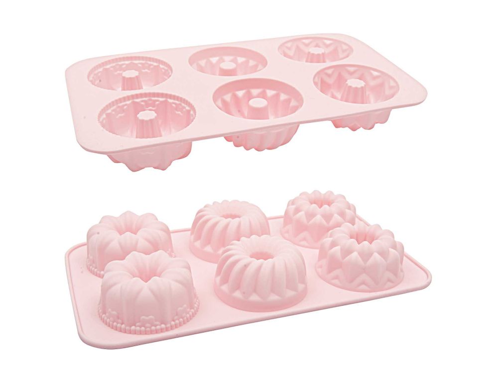 Silicone mold for cupcakes - Rico Design - 3 shapes, 6 pcs