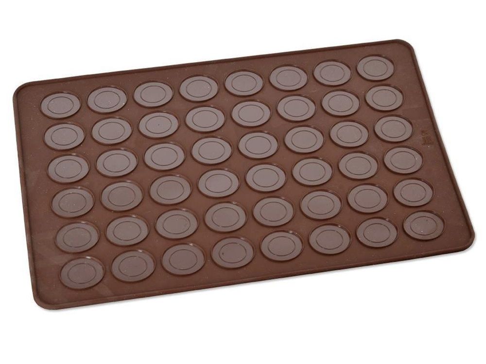 Silicone mat for macaroons - brown, 29,5 x 39,5 cm