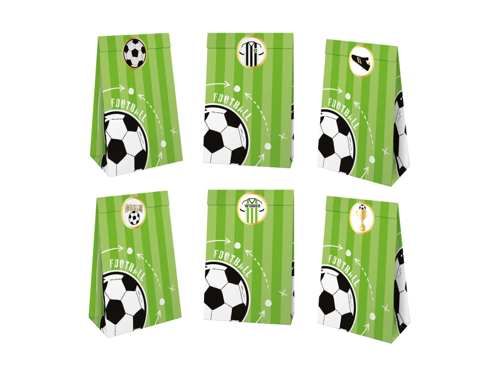 Paper bags for sweets - Football, 6 pcs.