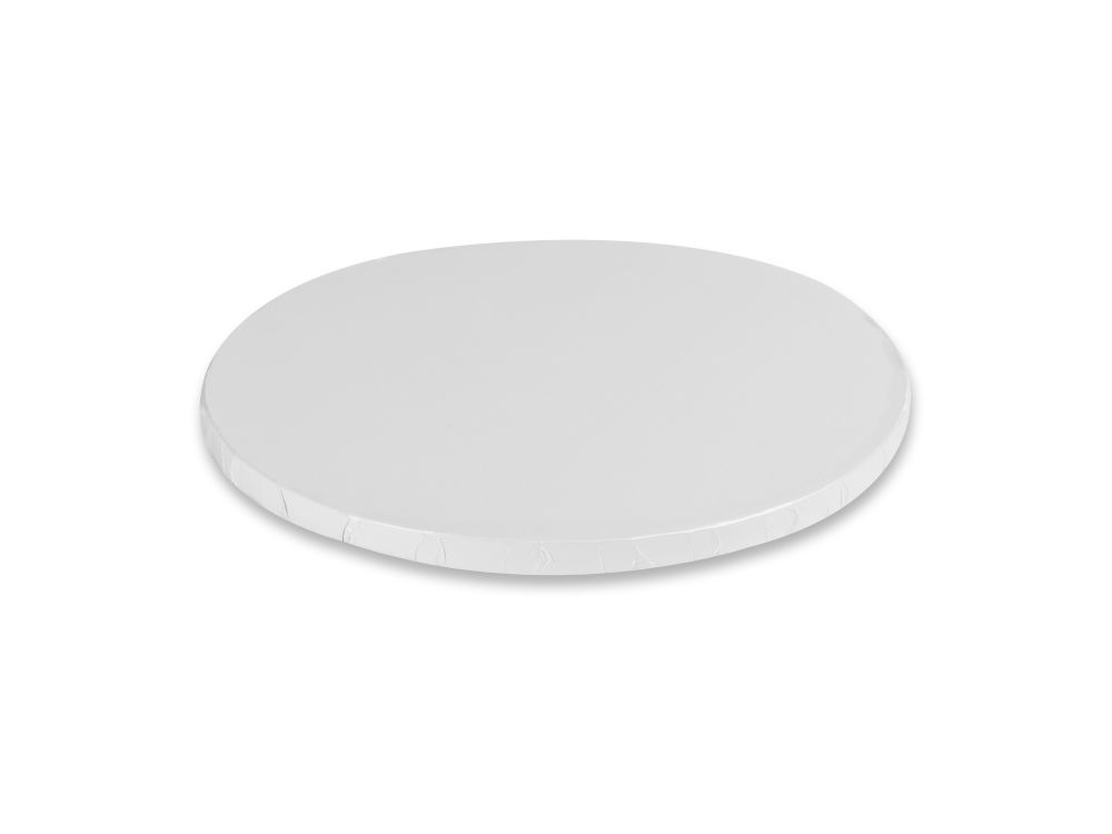 Cake base, round - Modecor - thick, white, 20 cm