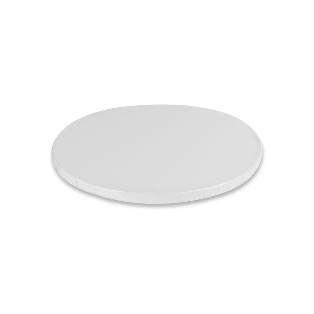 Cake base, round - Modecor - thick, white, 25 cm