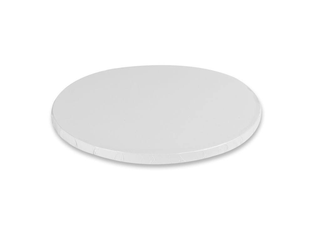 Podkład pod tort, okrągły - Modecor - gruby, biały, 25 cm